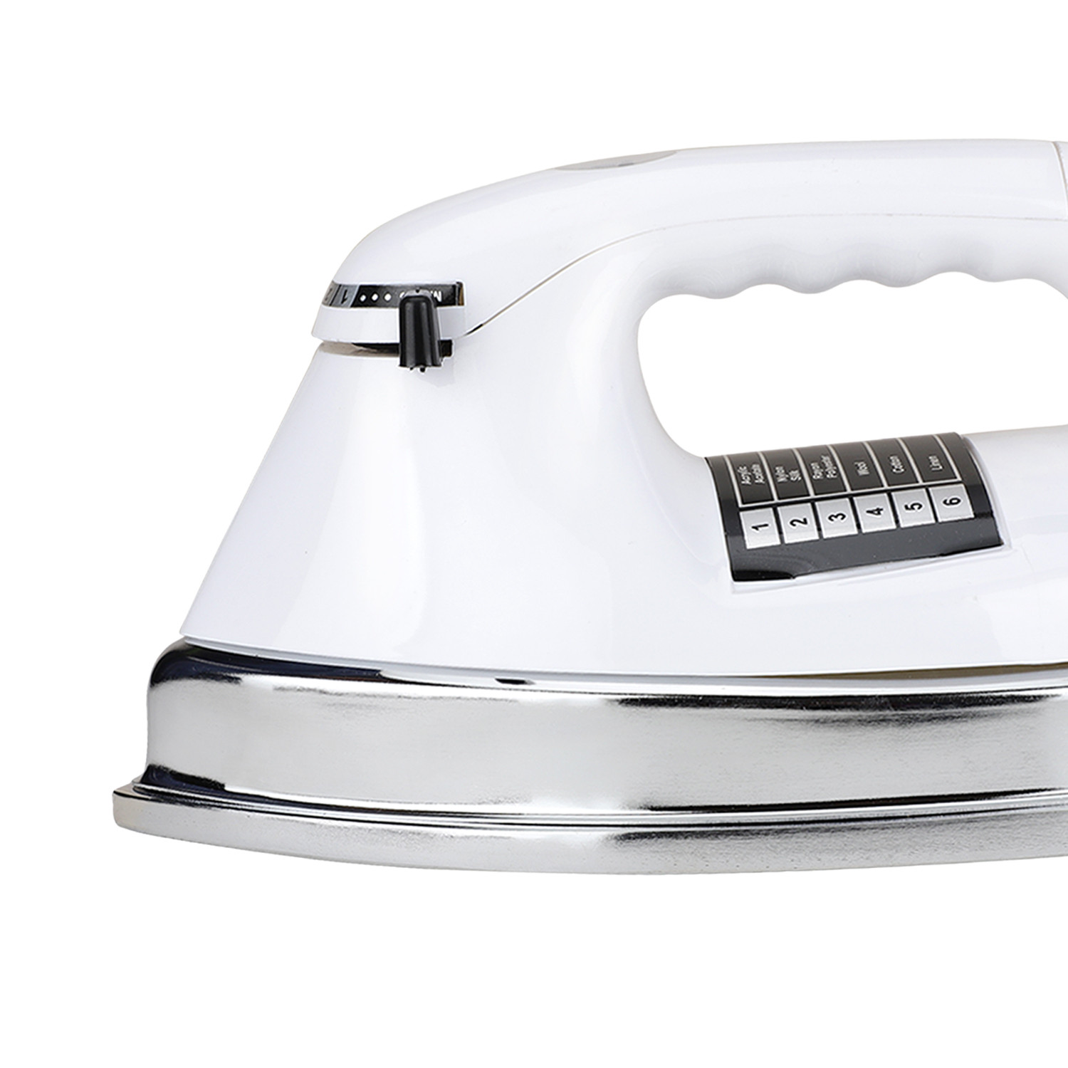 Abishaa BLAZE.S 750W Heavy-Weight Non-Stick Coated Electric Dry Iron Press for Clothes | Light & Easy to Use | Comfortable Hand-Grip - 2 Years Manufacturer Warranty ( White)